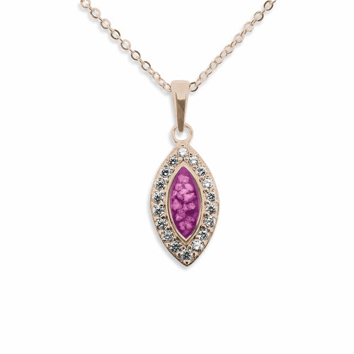 EverWith Ladies Marquise Memorial Ashes Pendant with Fine Crystals - EverWith Memorial Jewellery - Trade