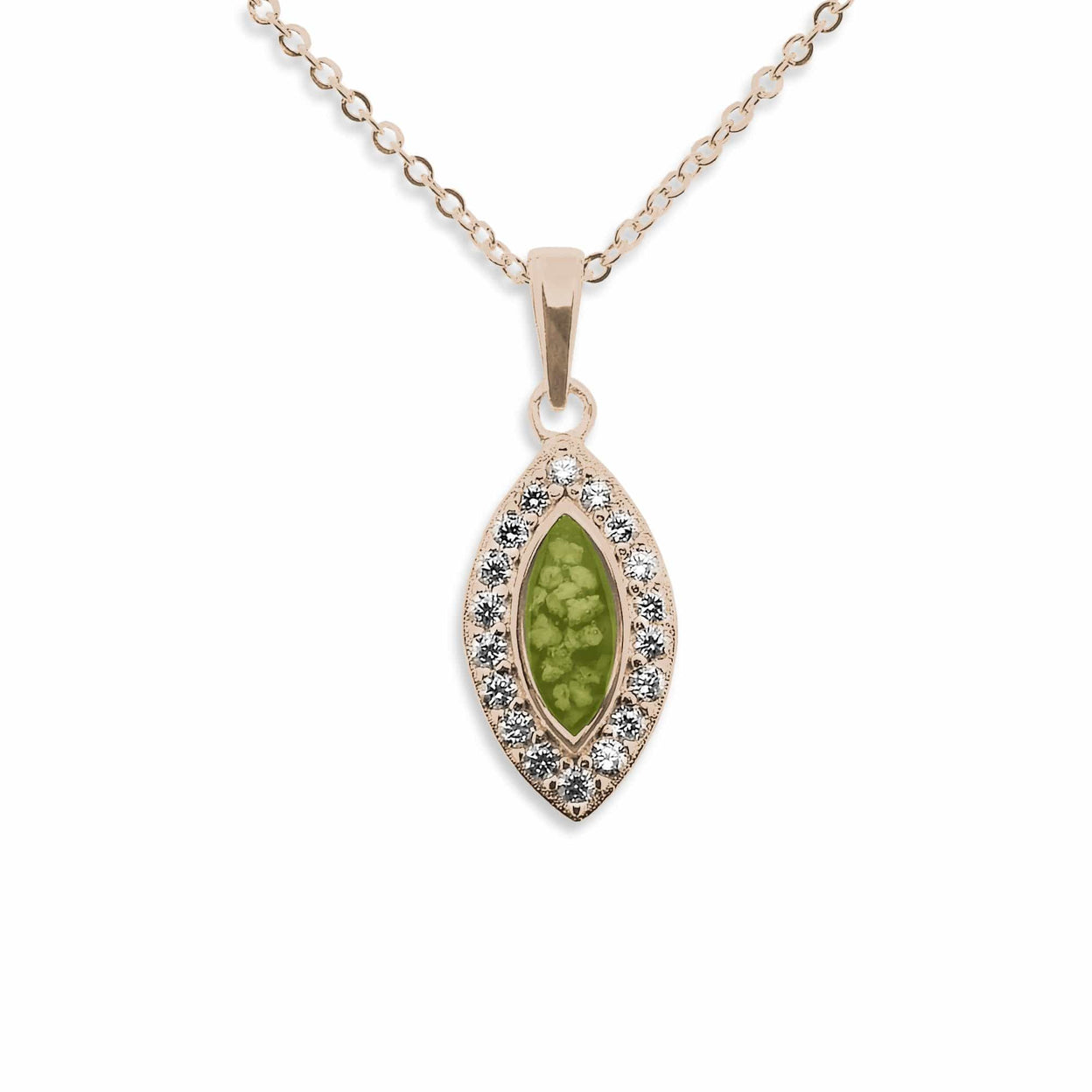 Load image into Gallery viewer, EverWith Ladies Marquise Memorial Ashes Pendant with Fine Crystals - EverWith Memorial Jewellery - Trade