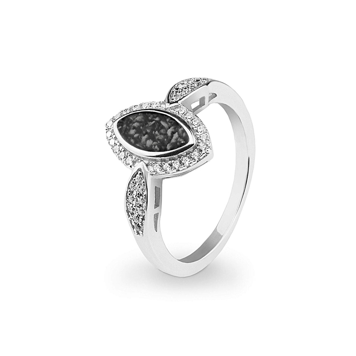 Load image into Gallery viewer, EverWith Ladies Marquise Memorial Ashes Ring with Fine Crystals - EverWith Memorial Jewellery - Trade