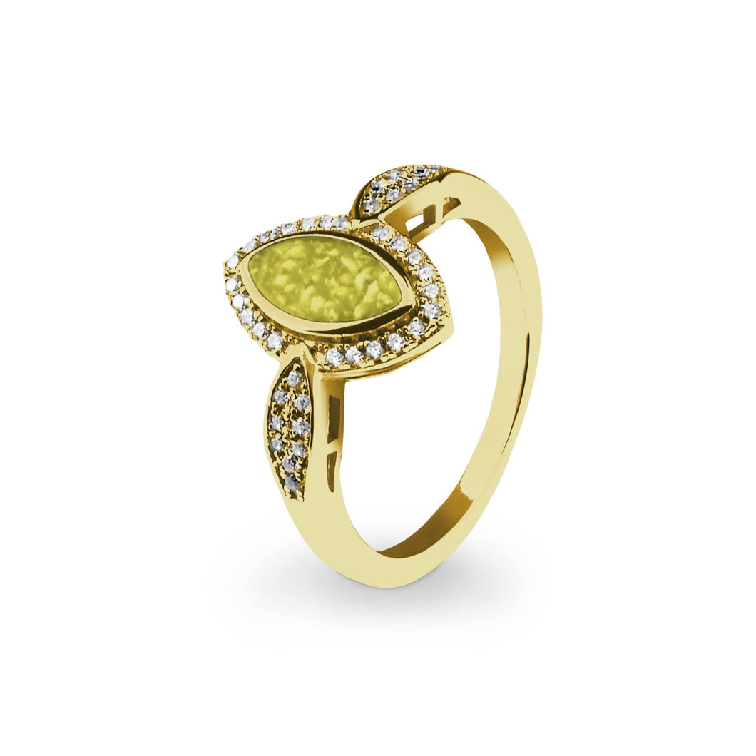 EverWith Ladies Marquise Memorial Ashes Ring with Fine Crystals - EverWith Memorial Jewellery - Trade