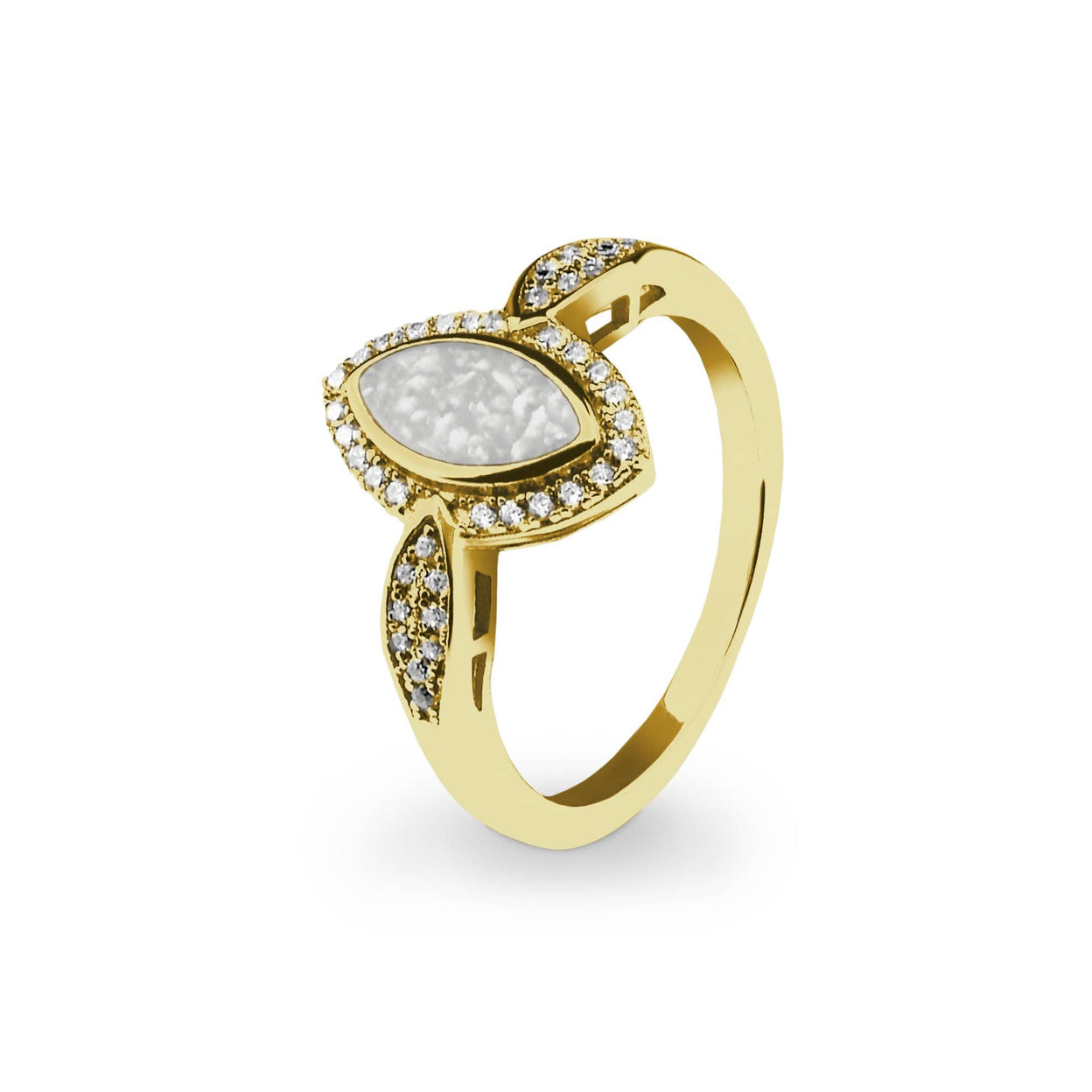 Load image into Gallery viewer, EverWith Ladies Marquise Memorial Ashes Ring with Fine Crystals - EverWith Memorial Jewellery - Trade