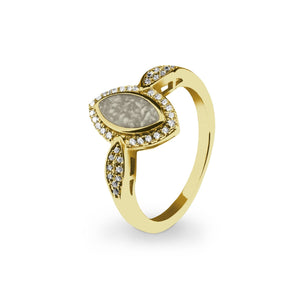 EverWith Ladies Marquise Memorial Ashes Ring with Fine Crystals - EverWith Memorial Jewellery - Trade