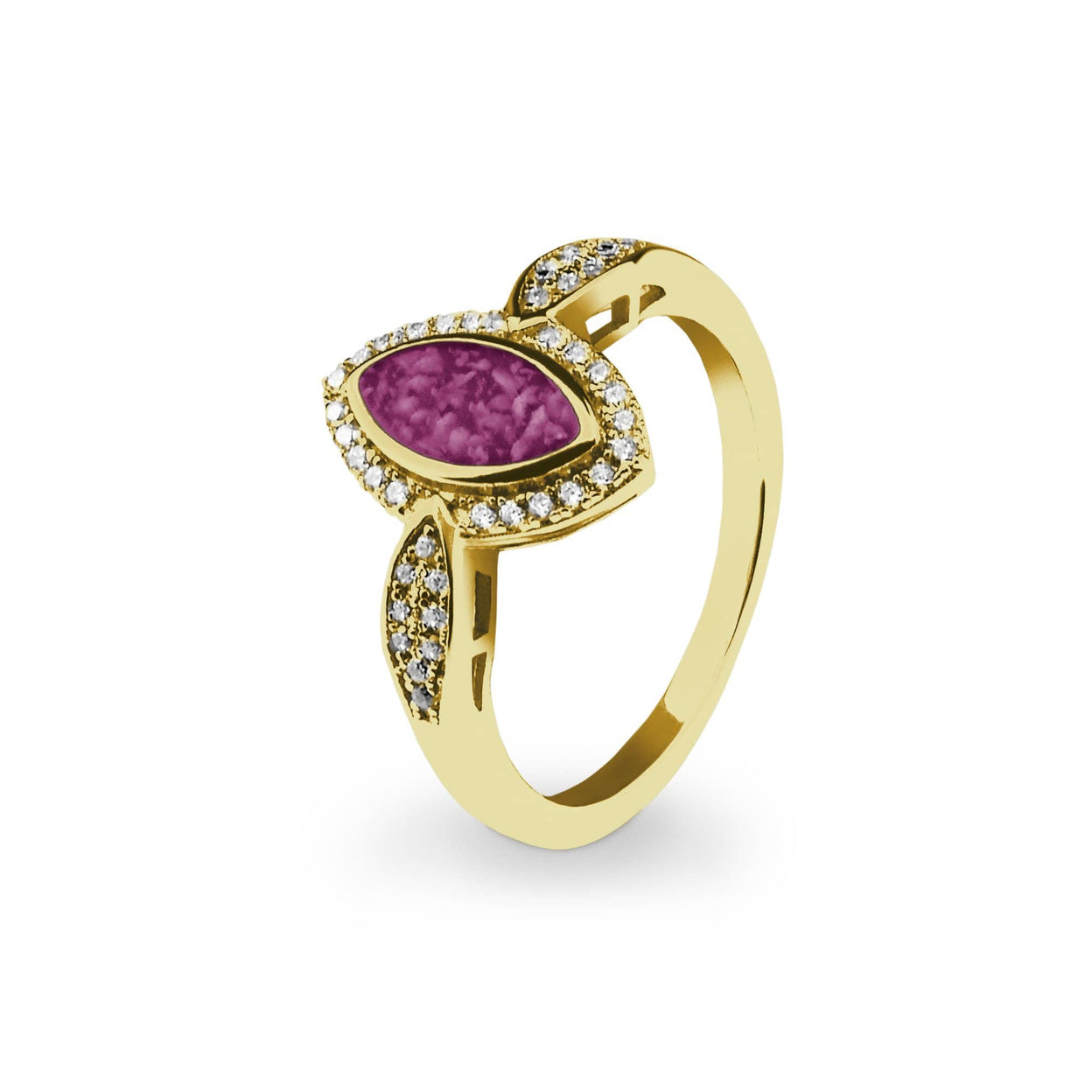 Load image into Gallery viewer, EverWith Ladies Marquise Memorial Ashes Ring with Fine Crystals - EverWith Memorial Jewellery - Trade