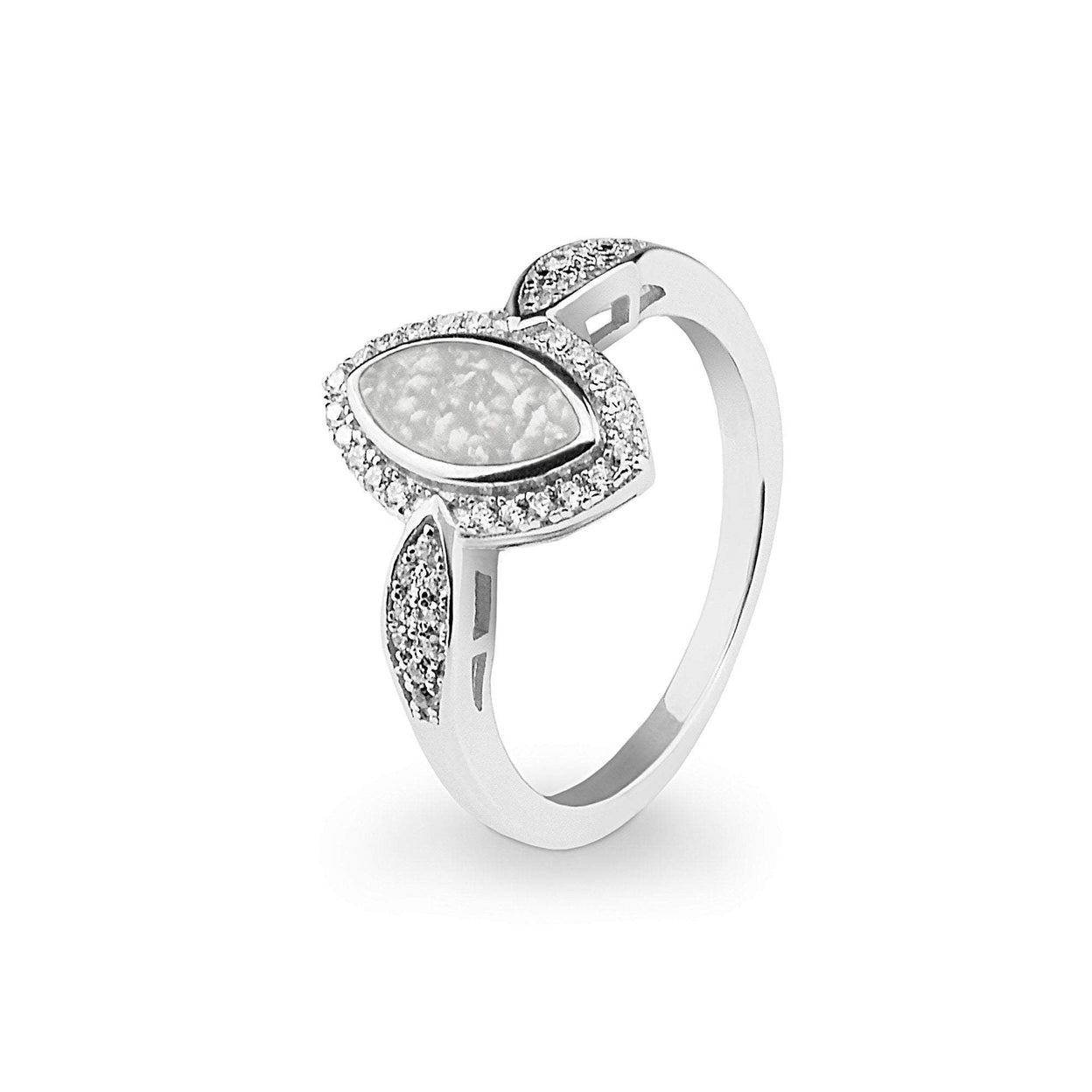 Load image into Gallery viewer, EverWith Ladies Marquise Memorial Ashes Ring with Fine Crystals - EverWith Memorial Jewellery - Trade