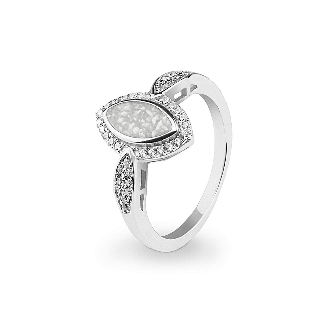 EverWith Ladies Marquise Memorial Ashes Ring with Fine Crystals - EverWith Memorial Jewellery - Trade