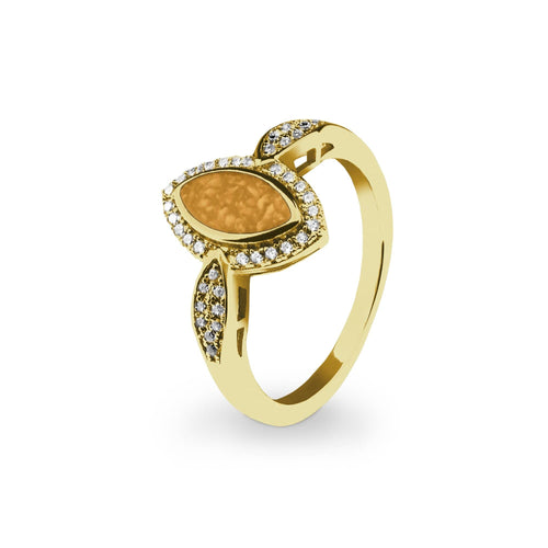 EverWith Ladies Marquise Memorial Ashes Ring with Fine Crystals - EverWith Memorial Jewellery - Trade