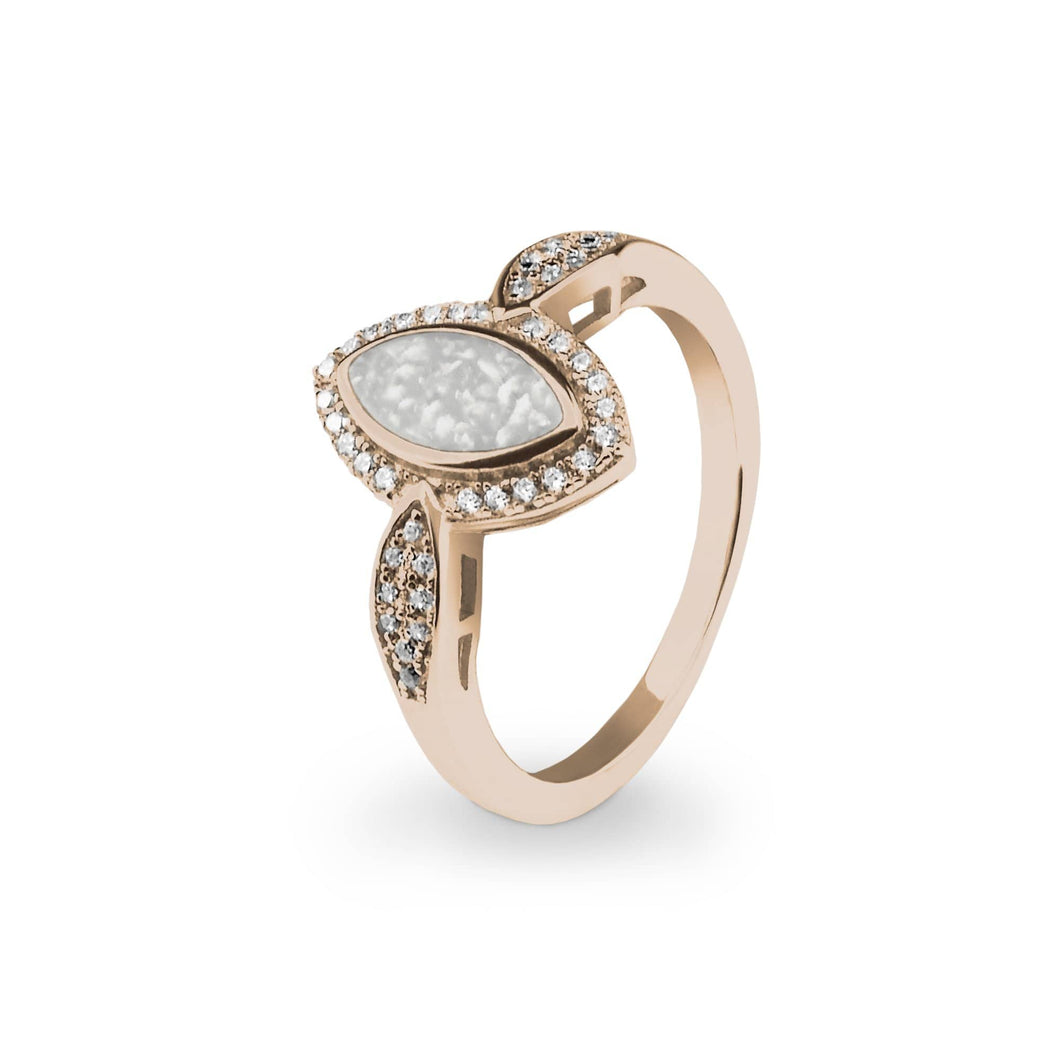 EverWith Ladies Marquise Memorial Ashes Ring with Fine Crystals - EverWith Memorial Jewellery - Trade