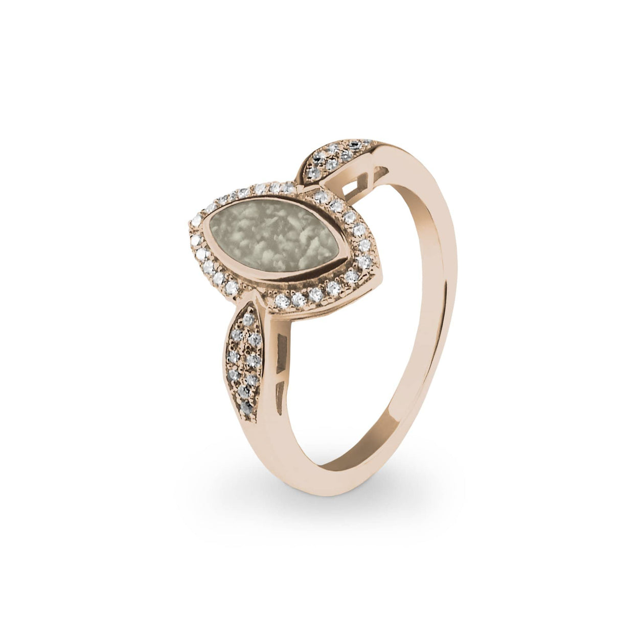 Load image into Gallery viewer, EverWith Ladies Marquise Memorial Ashes Ring with Fine Crystals - EverWith Memorial Jewellery - Trade