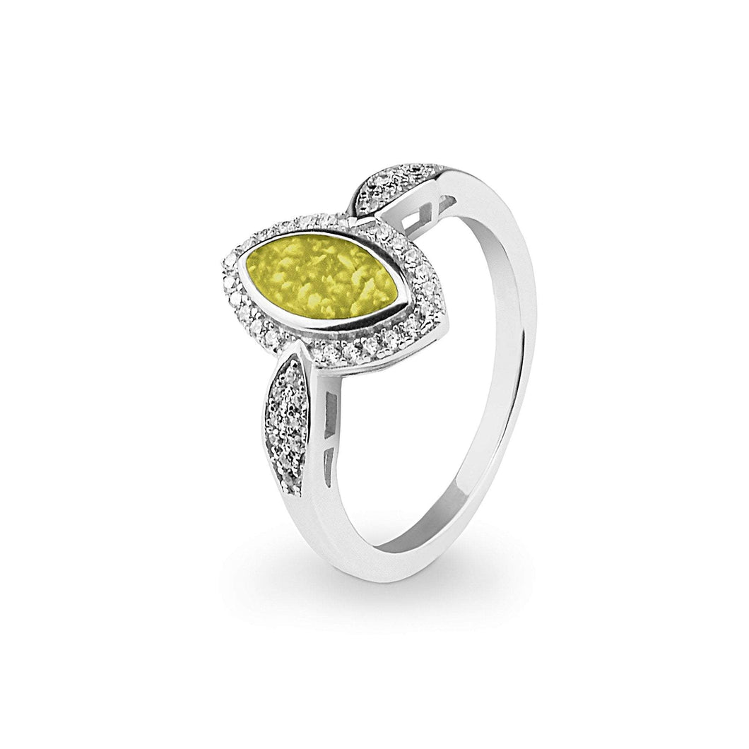 EverWith Ladies Marquise Memorial Ashes Ring with Fine Crystals - EverWith Memorial Jewellery - Trade