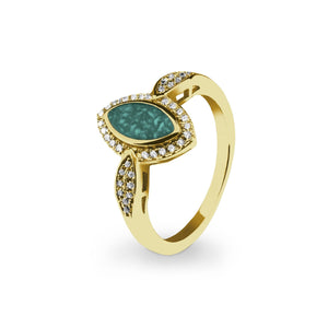 EverWith Ladies Marquise Memorial Ashes Ring with Fine Crystals - EverWith Memorial Jewellery - Trade