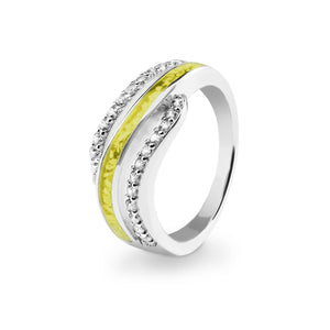 EverWith Ladies Oceans Memorial Ashes Ring with Fine Crystals - EverWith Memorial Jewellery - Trade