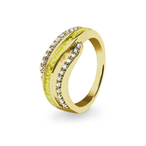 EverWith Ladies Oceans Memorial Ashes Ring with Fine Crystals - EverWith Memorial Jewellery - Trade