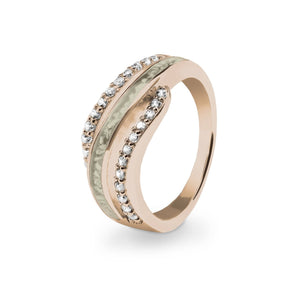 EverWith Ladies Oceans Memorial Ashes Ring with Fine Crystals - EverWith Memorial Jewellery - Trade
