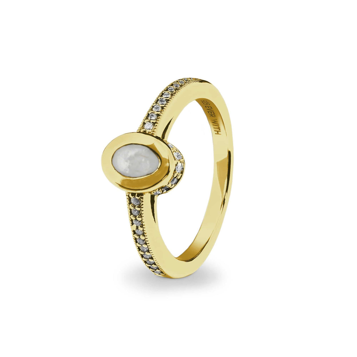 Load image into Gallery viewer, EverWith Ladies Oval Halo Memorial Ashes Ring with Fine Crystals - EverWith Memorial Jewellery - Trade