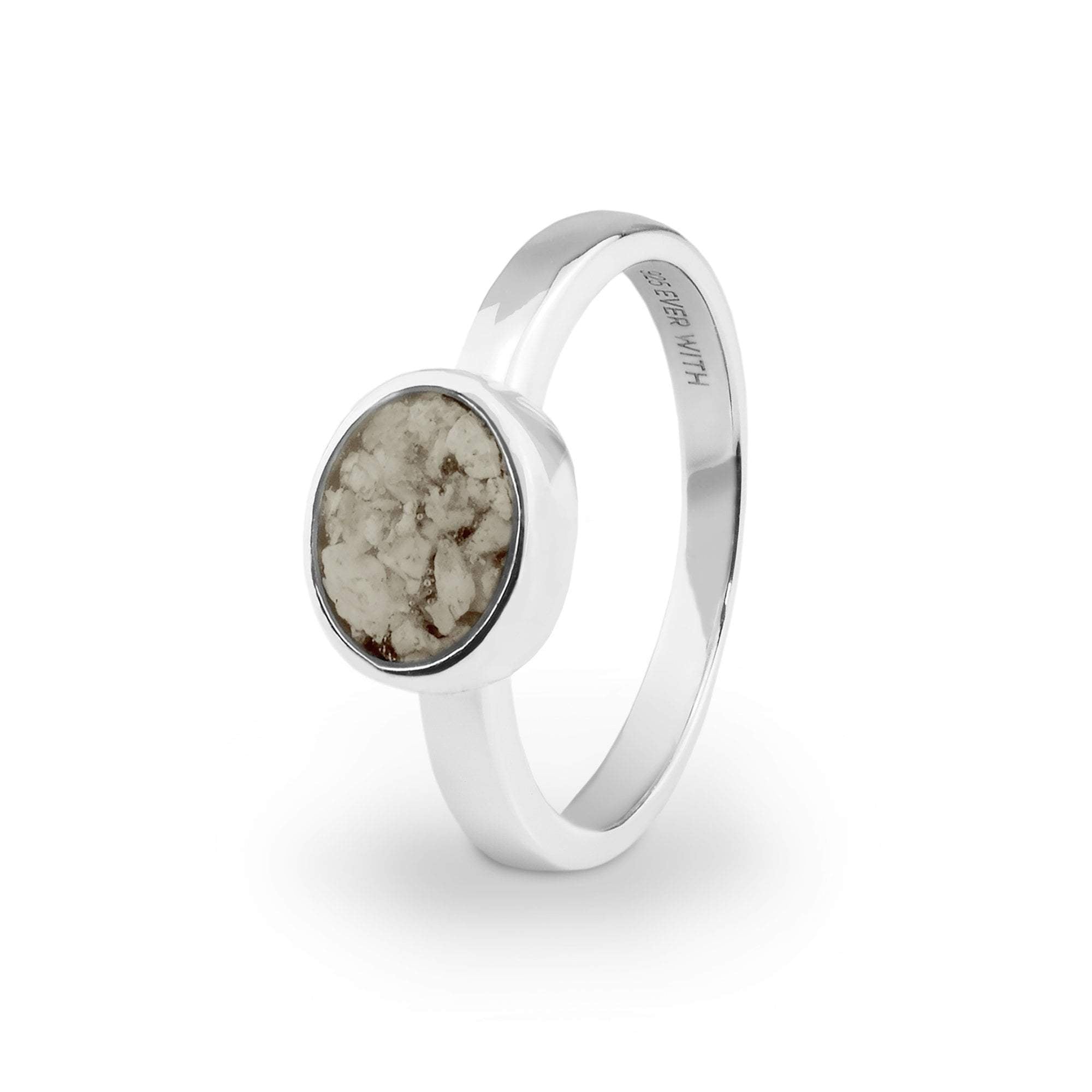 EverWith Ladies Oval Memorial Ashes Ring - EverWith Memorial Jewellery - Trade