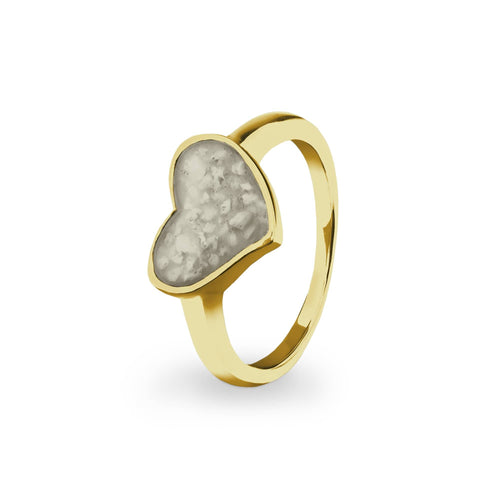 EverWith Ladies Oversized Heart Memorial Ashes Ring - EverWith Memorial Jewellery - Trade