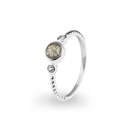 EverWith Ladies Peace Memorial Ashes Ring with Fine Crystals - EverWith Memorial Jewellery - Trade