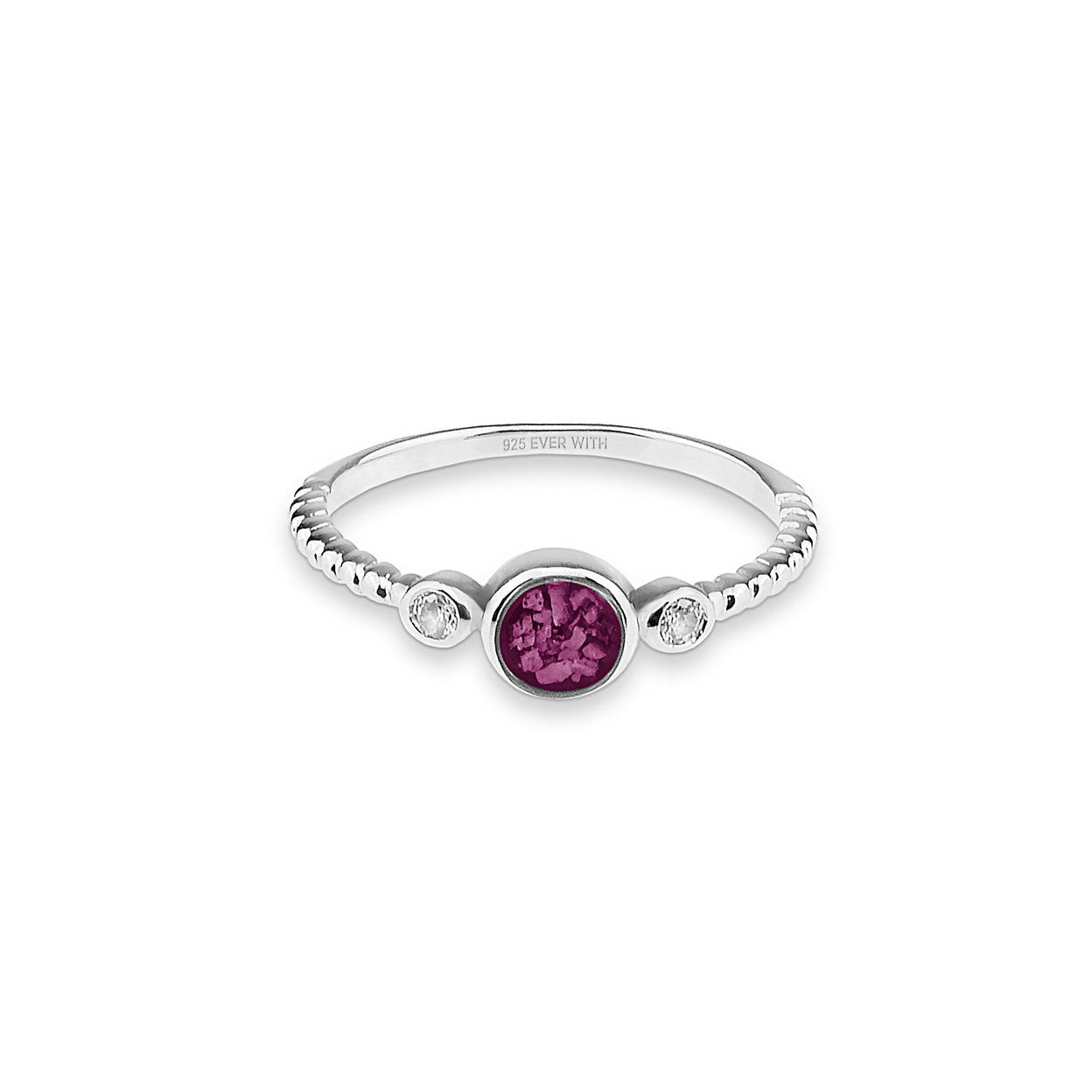 Load image into Gallery viewer, EverWith Ladies Peace Memorial Ashes Ring with Fine Crystals - EverWith Memorial Jewellery - Trade