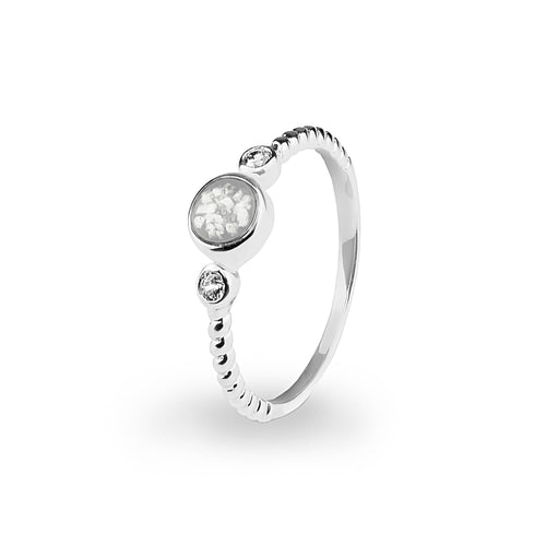 EverWith Ladies Peace Memorial Ashes Ring with Fine Crystals - EverWith Memorial Jewellery - Trade