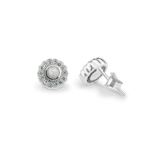 EverWith Ladies Petals Memorial Ashes Earrings with Fine Crystals - EverWith Memorial Jewellery - Trade