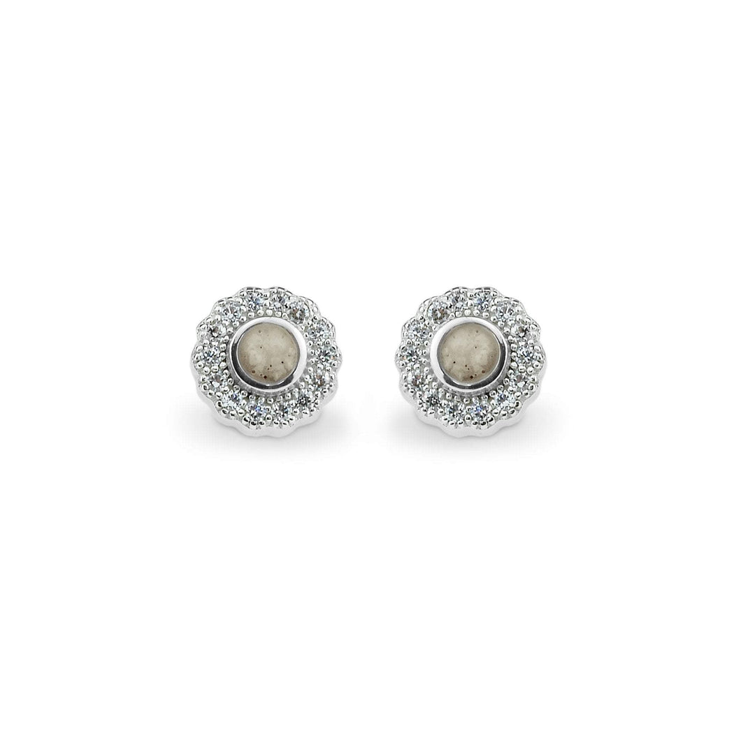 EverWith Ladies Petals Memorial Ashes Earrings with Fine Crystals - EverWith Memorial Jewellery - Trade