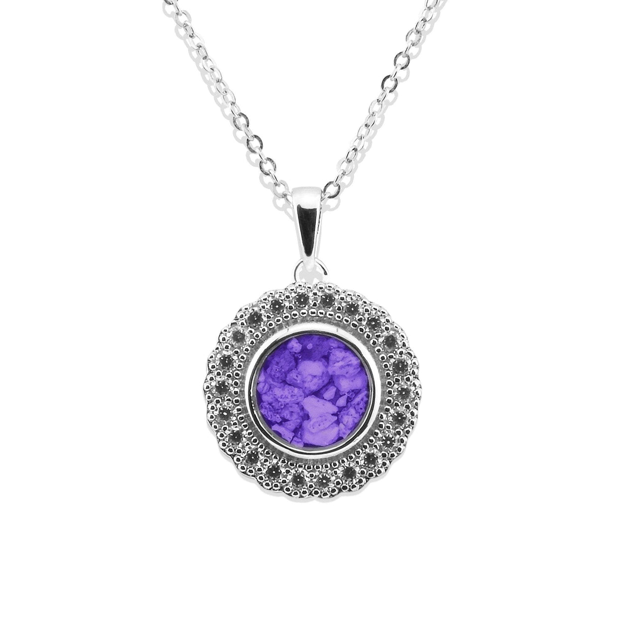 Load image into Gallery viewer, EverWith Ladies Petals Memorial Ashes Pendant with Fine Crystals - EverWith Memorial Jewellery - Trade