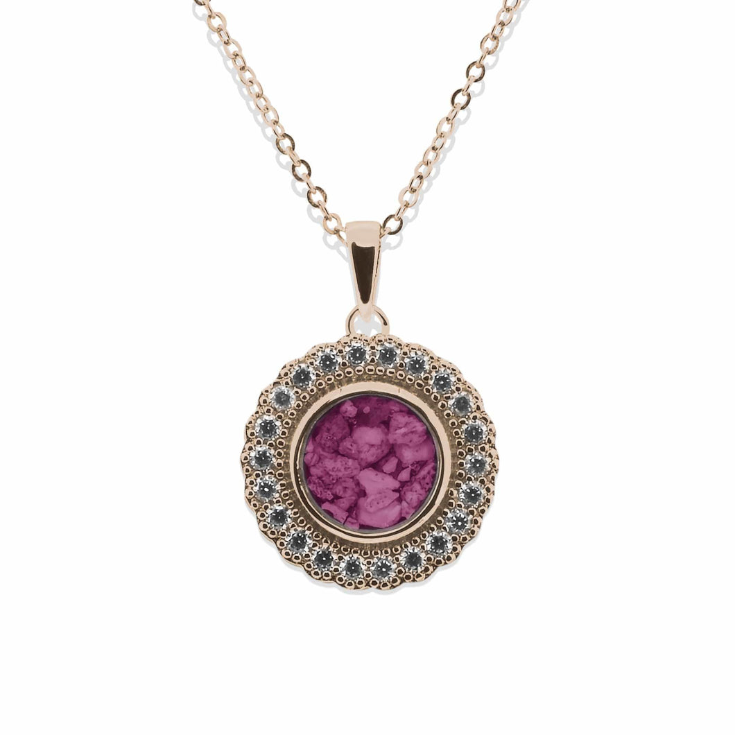 EverWith Ladies Petals Memorial Ashes Pendant with Fine Crystals - EverWith Memorial Jewellery - Trade