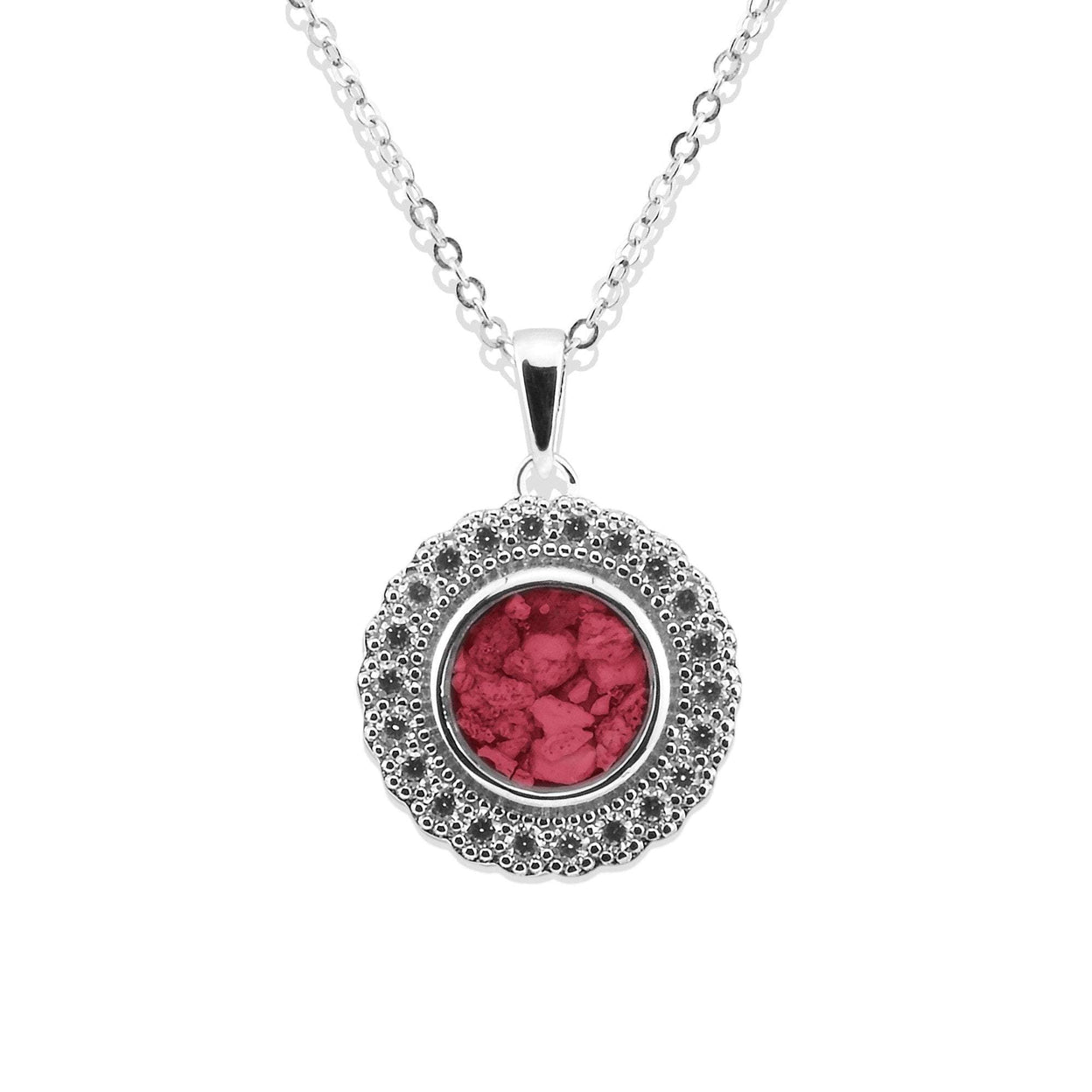 Load image into Gallery viewer, EverWith Ladies Petals Memorial Ashes Pendant with Fine Crystals - EverWith Memorial Jewellery - Trade