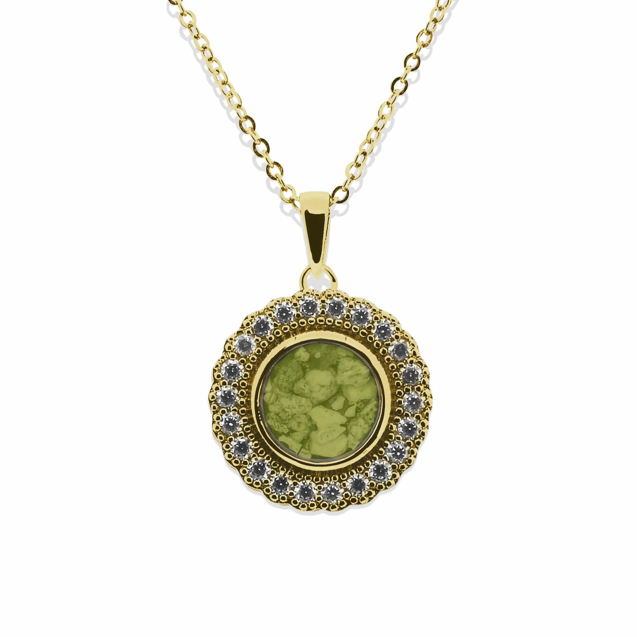 Load image into Gallery viewer, EverWith Ladies Petals Memorial Ashes Pendant with Fine Crystals - EverWith Memorial Jewellery - Trade