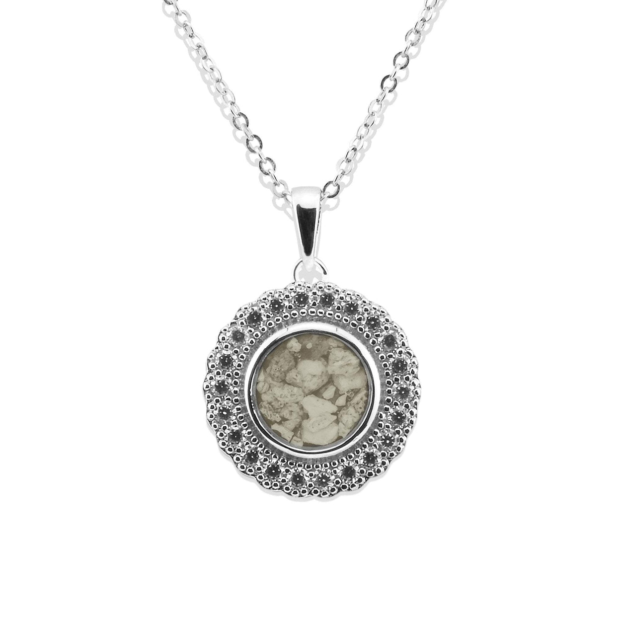 Load image into Gallery viewer, EverWith Ladies Petals Memorial Ashes Pendant with Fine Crystals - EverWith Memorial Jewellery - Trade