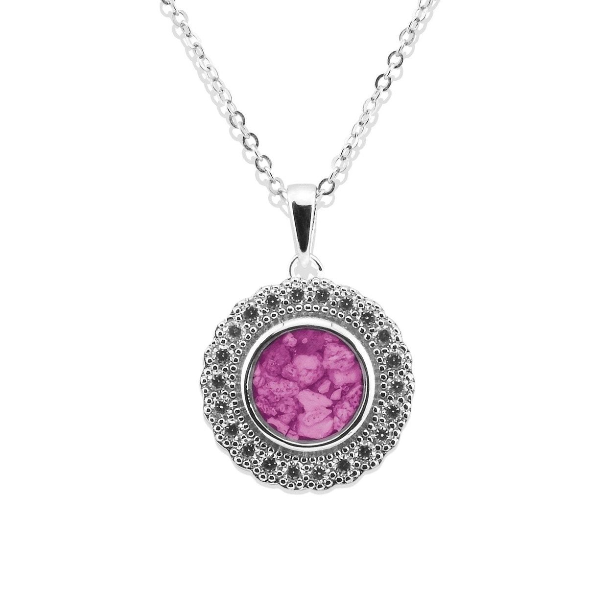 Load image into Gallery viewer, EverWith Ladies Petals Memorial Ashes Pendant with Fine Crystals - EverWith Memorial Jewellery - Trade