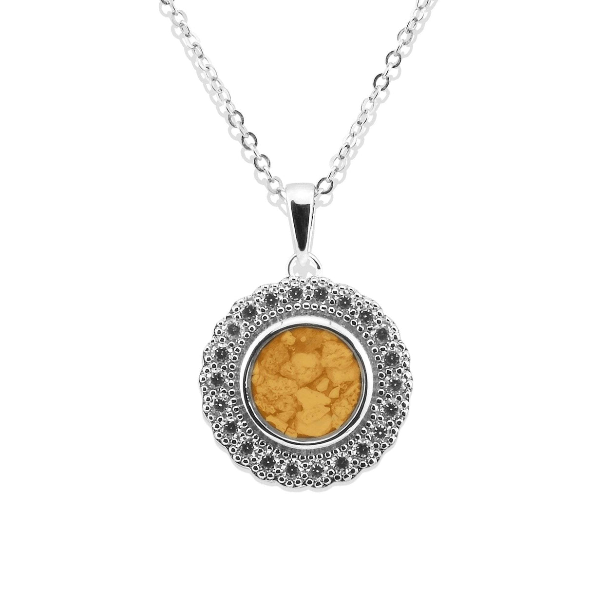 Load image into Gallery viewer, EverWith Ladies Petals Memorial Ashes Pendant with Fine Crystals - EverWith Memorial Jewellery - Trade