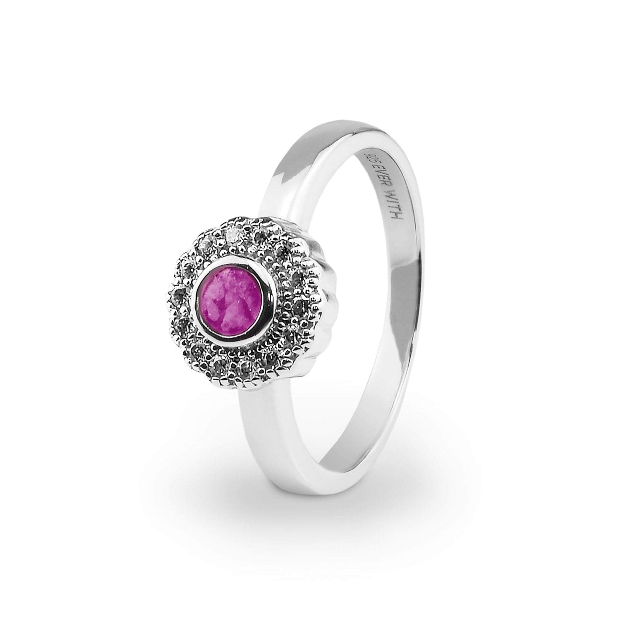 Load image into Gallery viewer, EverWith Ladies Petals Memorial Ashes Ring with Fine Crystals - EverWith Memorial Jewellery - Trade