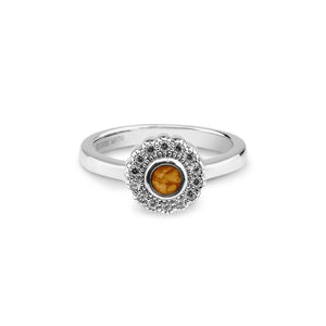 EverWith Ladies Petals Memorial Ashes Ring with Fine Crystals - EverWith Memorial Jewellery - Trade