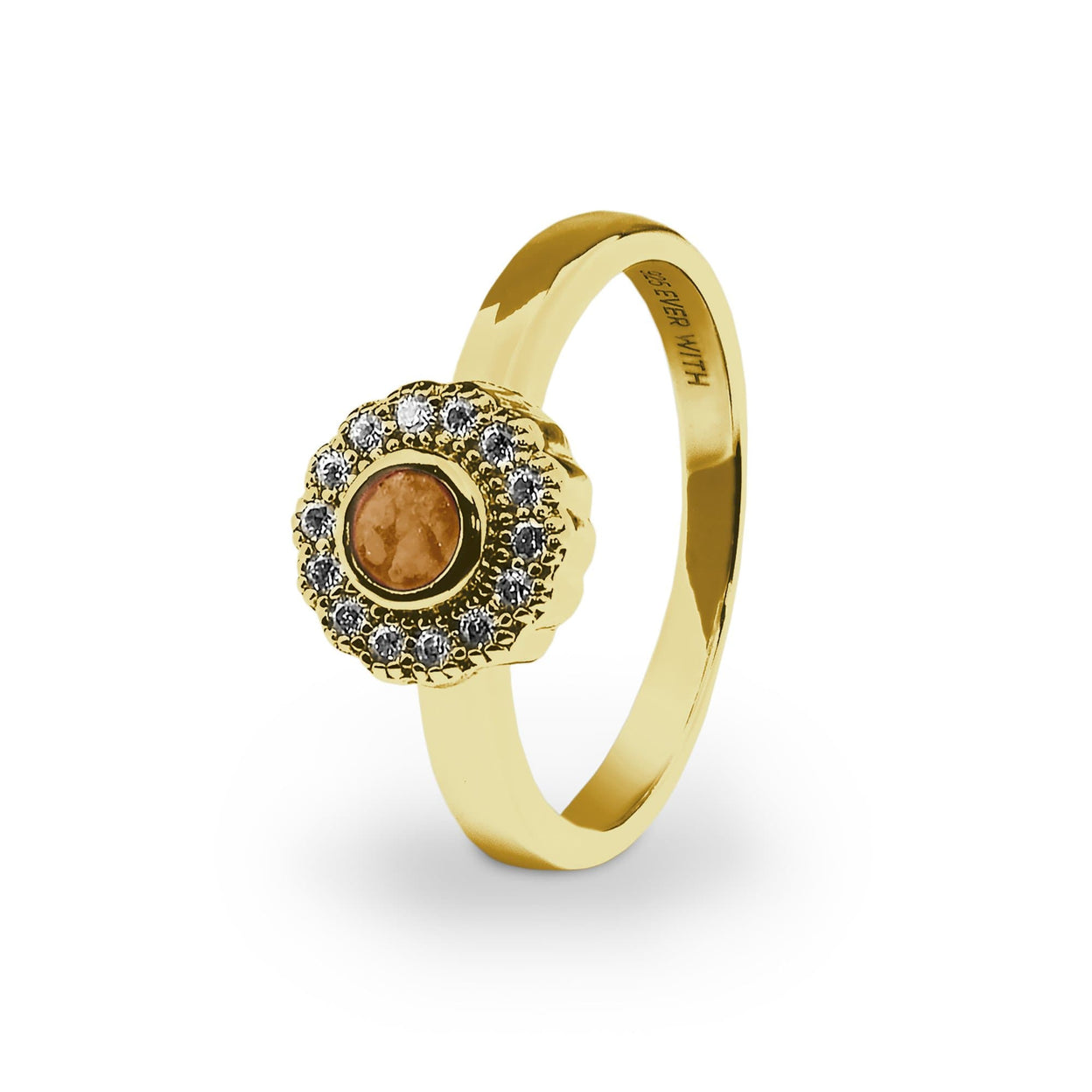 Load image into Gallery viewer, EverWith Ladies Petals Memorial Ashes Ring with Fine Crystals - EverWith Memorial Jewellery - Trade