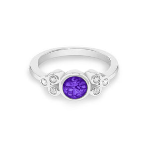 EverWith Ladies Praise Memorial Ashes Ring with Fine Crystals - EverWith Memorial Jewellery - Trade