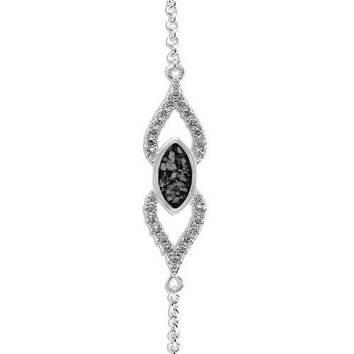 EverWith™ Ladies Respect Memorial Ashes Bracelet with Swarovski Crystals - EverWith Memorial Jewellery - Trade