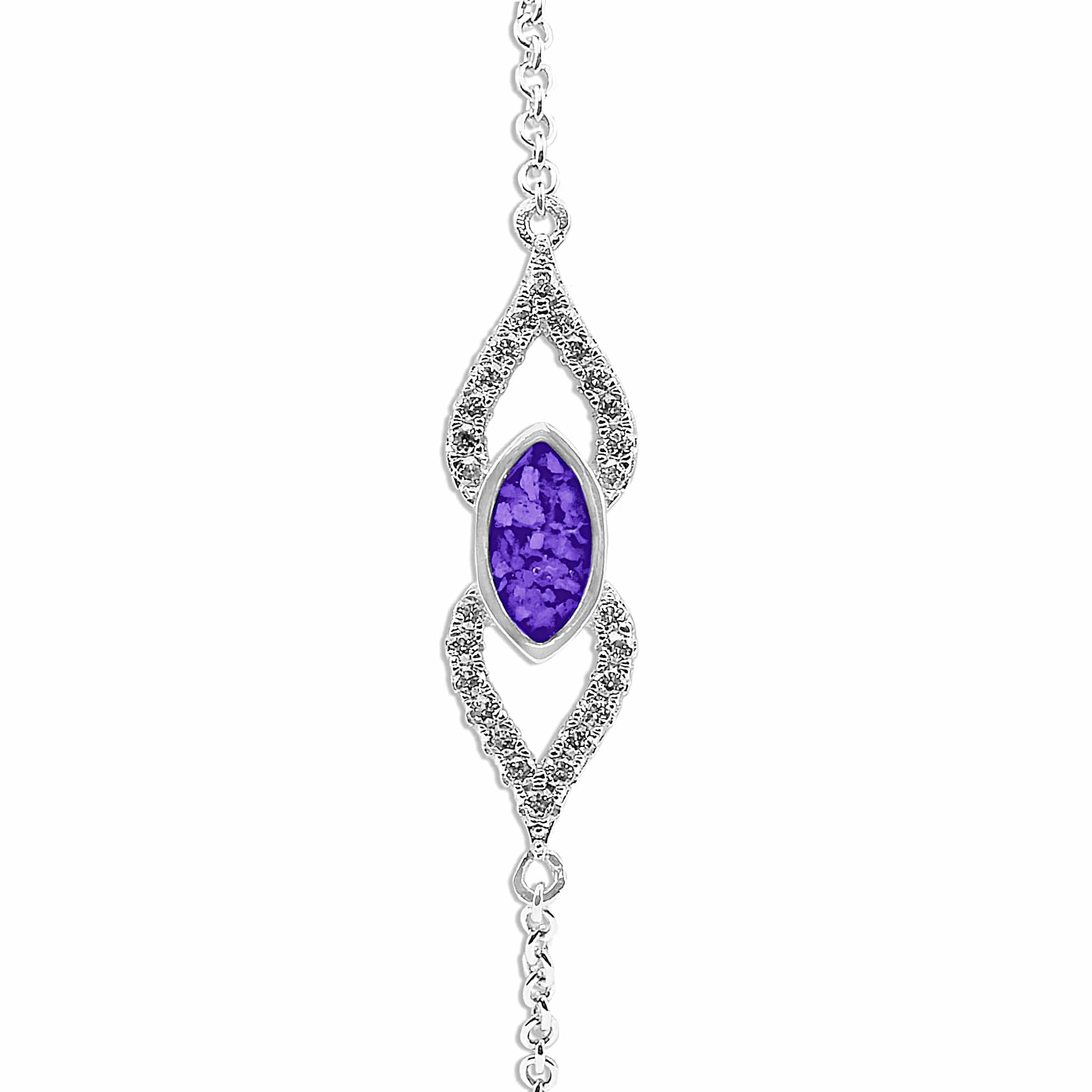 EverWith™ Ladies Respect Memorial Ashes Bracelet with Swarovski Crystals - EverWith Memorial Jewellery - Trade