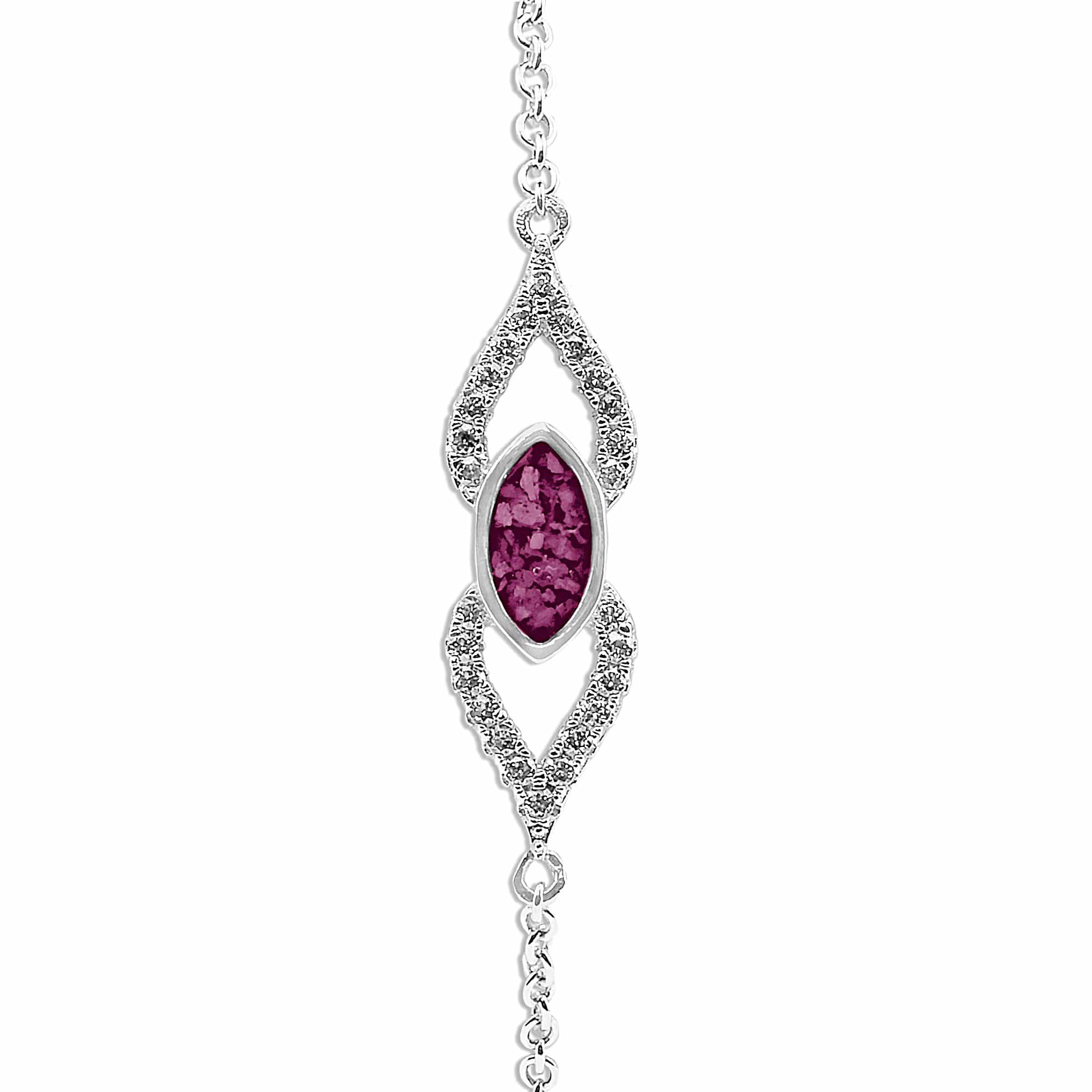 EverWith™ Ladies Respect Memorial Ashes Bracelet with Swarovski Crystals - EverWith Memorial Jewellery - Trade