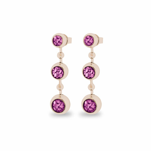 EverWith™ Ladies Rondure Array Triple Drop Memorial Ashes Earrings - EverWith Memorial Jewellery - Trade