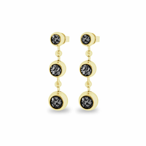 EverWith™ Ladies Rondure Array Triple Drop Memorial Ashes Earrings - EverWith Memorial Jewellery - Trade