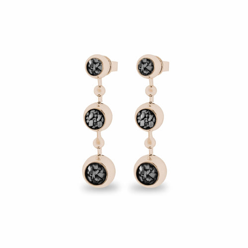 EverWith™ Ladies Rondure Array Triple Drop Memorial Ashes Earrings - EverWith Memorial Jewellery - Trade