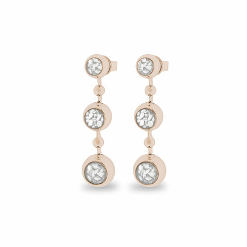 EverWith™ Ladies Rondure Array Triple Drop Memorial Ashes Earrings - EverWith Memorial Jewellery - Trade