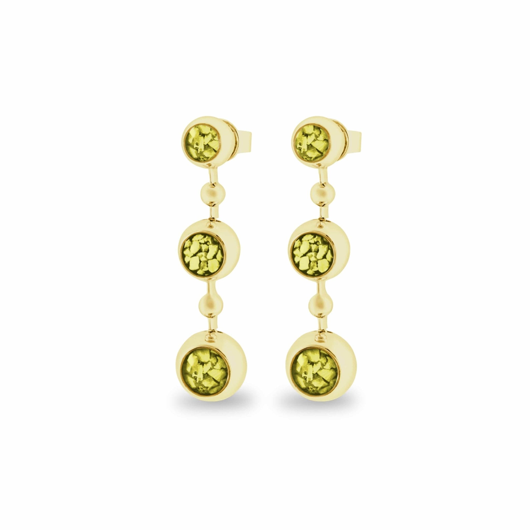 EverWith™ Ladies Rondure Array Triple Drop Memorial Ashes Earrings - EverWith Memorial Jewellery - Trade