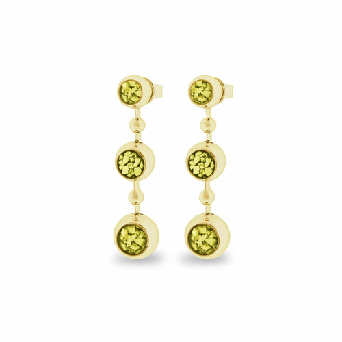 EverWith™ Ladies Rondure Array Triple Drop Memorial Ashes Earrings - EverWith Memorial Jewellery - Trade