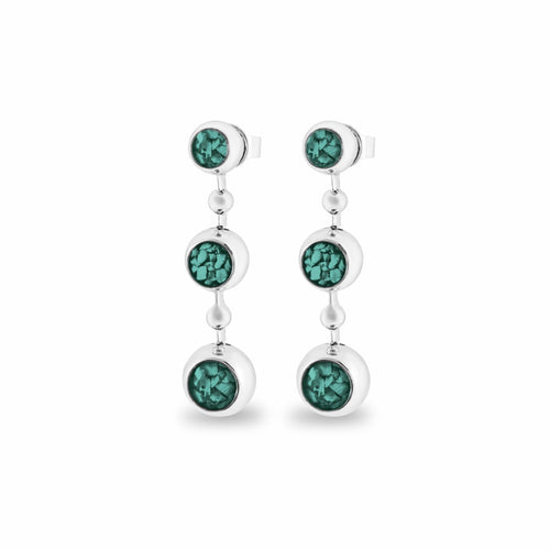 EverWith™ Ladies Rondure Array Triple Drop Memorial Ashes Earrings - EverWith Memorial Jewellery - Trade