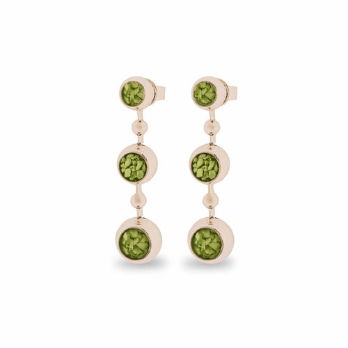 EverWith™ Ladies Rondure Array Triple Drop Memorial Ashes Earrings - EverWith Memorial Jewellery - Trade