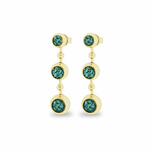 EverWith™ Ladies Rondure Array Triple Drop Memorial Ashes Earrings - EverWith Memorial Jewellery - Trade