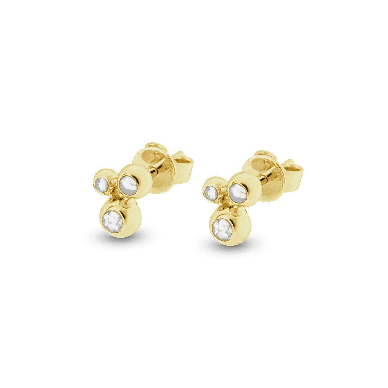 Load image into Gallery viewer, EverWith™ Ladies Rondure Array Triple Memorial Ashes Earrings - EverWith Memorial Jewellery - Trade