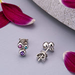 EverWith™ Ladies Rondure Array Triple Memorial Ashes Earrings - EverWith Memorial Jewellery - Trade